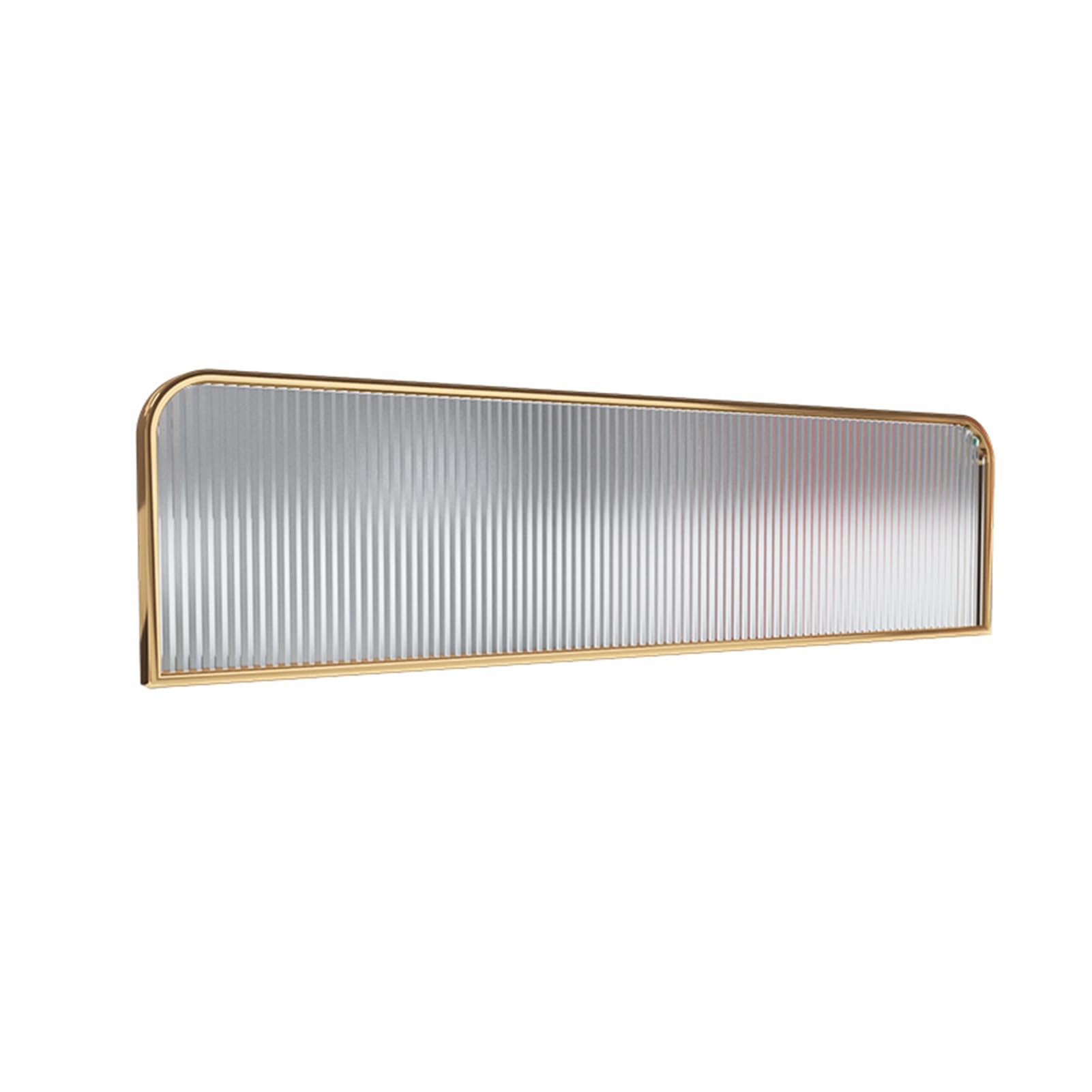 GDMDPTE Dividers For Dining Areas, Ironwork Restaurant Decorative Partitions, Striped Matte Glass Hot Pot Countertop Desk Divider, 30/50cm Low Fence (Color : Gold-A, Size : 30x70cm)