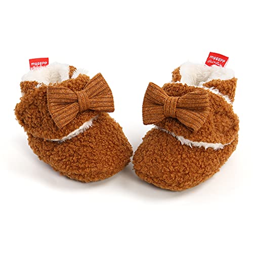 Image of Ohwawadi Infant Baby Slippers Girls Boys Booties Warm Baby Socks Shoes Newborn Crib Shoes Baby Footwear Prewalkers