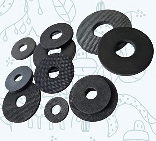 M6 x 20mm Black Rubber Penny Washers (Pack of 10) Penny Washers size: 6.2mm Inside Diameter x 20mm Outside Diameter x 2mm Thickness - Image 3