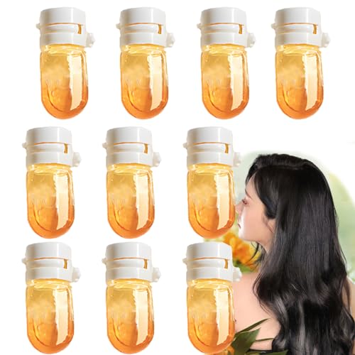Perfume & Oil 2 en 1 avanzado nutritivo y aceite brillante para el cabello, 10 piezas perfume para el cabello, aceites esenciales de fragancia para rizos, secos, de pelo dañado (A8)
