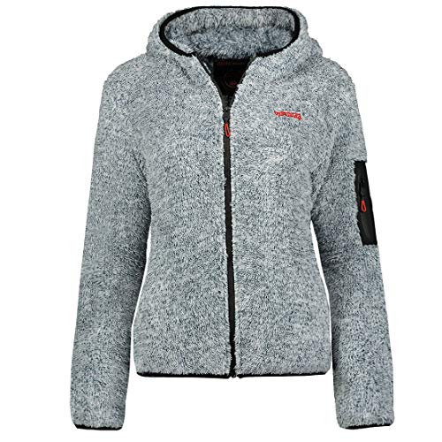 Geographical Norway Upaline Lady - fleecejack dames fijne warme ritssluiting - herfst winter lente warme damesjassen dames - lange mouwen trui bont zacht outdoor comfort, XXL