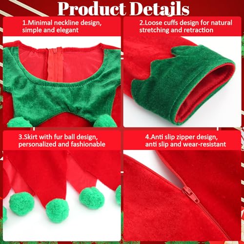 Disfraz infantil de elfo de Navidad para niñas miniatura 3