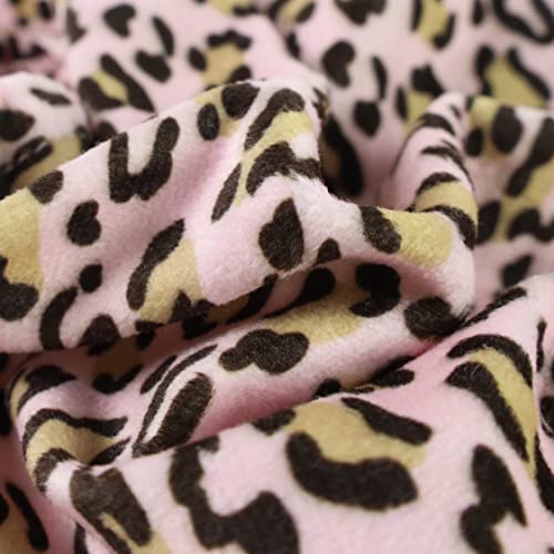 Fitwarm Leopard Dog Pajamas, Fleece Dog Clothes For Small Dogs Girl With Legs, Pet Onesie, Cat Outfit, Pink, Xxl #TOP4