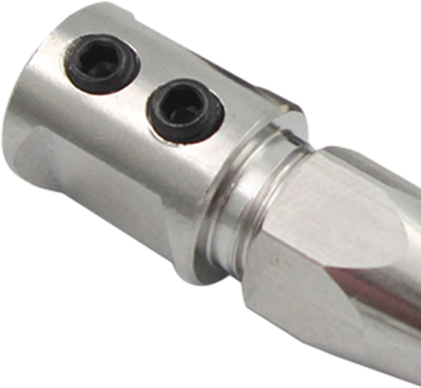 kowaku Motor Shaft Chuck, RC Boat Joint Shaft Coupler Spare Parts, DIY Multipurpose Replacement, Metal Shaft Coupling for RC Ship, 5mmx4.76mm Forward