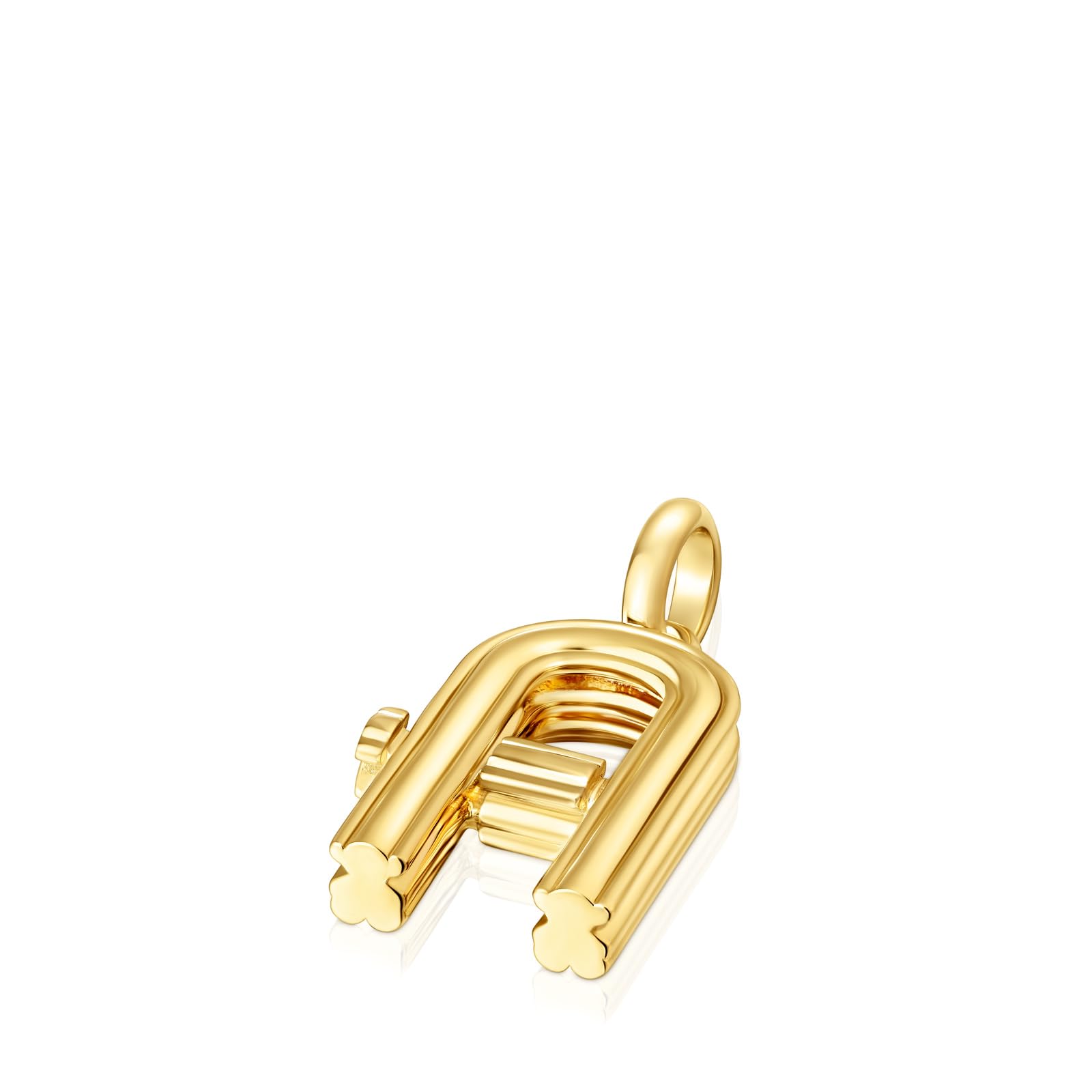 TOUS Colgante para Mujer Mediano Letra A con Baño de Oro 18 Kt sobre Plata de Primera Ley, Colección Alphabet