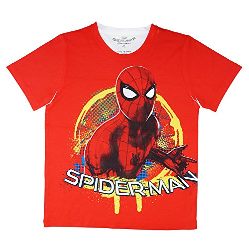 Image of Marvel Boy's Plain Regular fit T-Shirt (DSM0008 Red 4-5 Years)