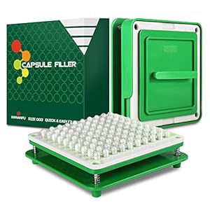 Wananfu – Capsule vulmachine 000 met gedetailleerde instructies, 100 gaten, gebruik met lege gelatine of vegetarische…