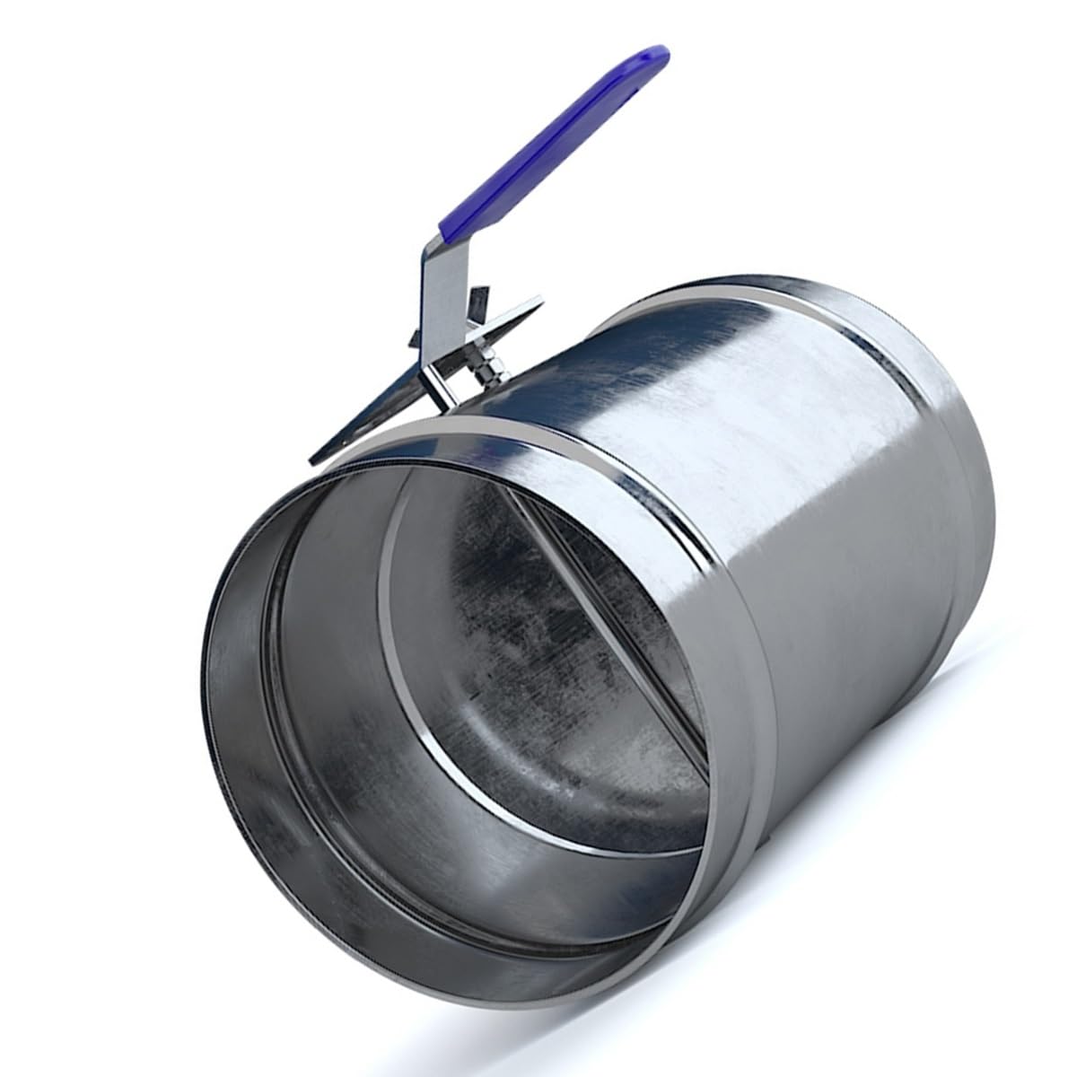 Válvula Control Volumen Aire, 1 Pieza Válvula Tubo Redondo Válvula Aire con Mango Estaño Galvanizado Manual Válvula Compuerta De Aire Manual Interruptor Compuerta Ventilación(200mm)