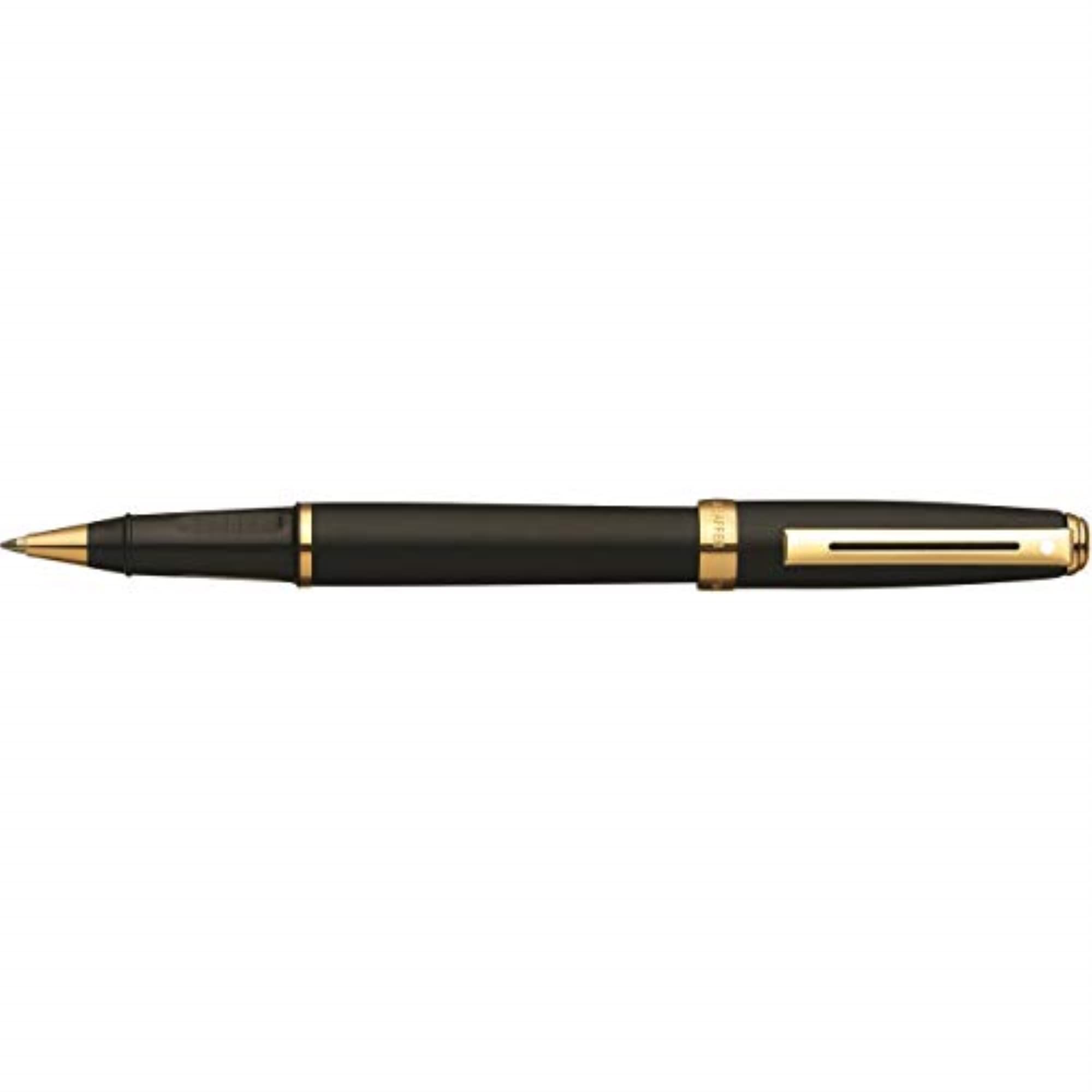 Sheaffer Prelude Black Matte Rollerball Pen with 22KT Gold-Plated Trim