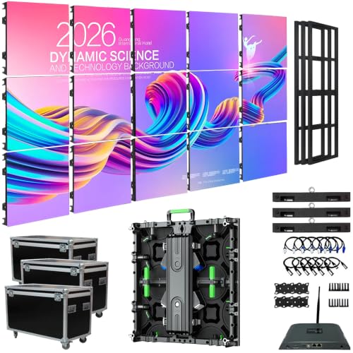 Image of LED Display Wall Panel 3840Hz High Refresh Rate P2.9 P3.9 P4.9 P6 IP65 Aluminum Cabinet,for Stage, Wedding Parties, Exhibitions, and Event Broadcasts,P3.91:12:50 * 50cm(1.64ft*1.64ft)