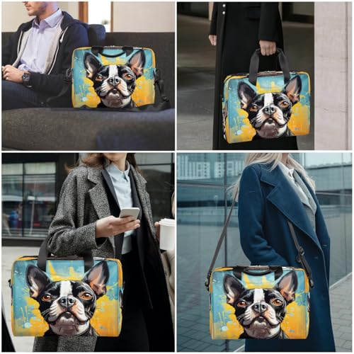 Maletín para laptop 15.6-16 pulgadas con arte Boston Terrier miniatura 2