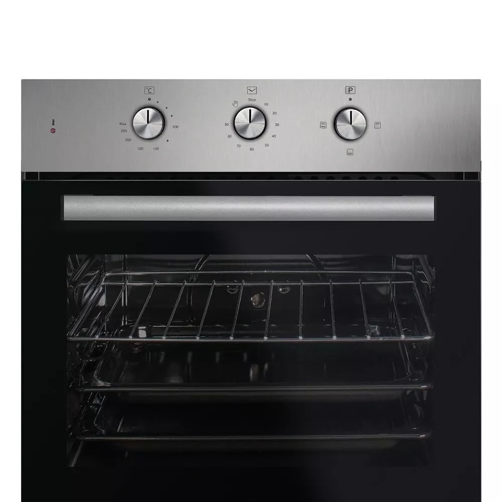 Forno Elettrico Da Incasso Ventilato Multifunzione Classe A Inox Acciaio e Nero 53 Litri 1900 W
