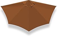Vista 9 de Strong Camel Cubierta de toldo de repuesto solo para sombrilla de patio de 9 pies con 5 varillas (solo cubierta de toldo)