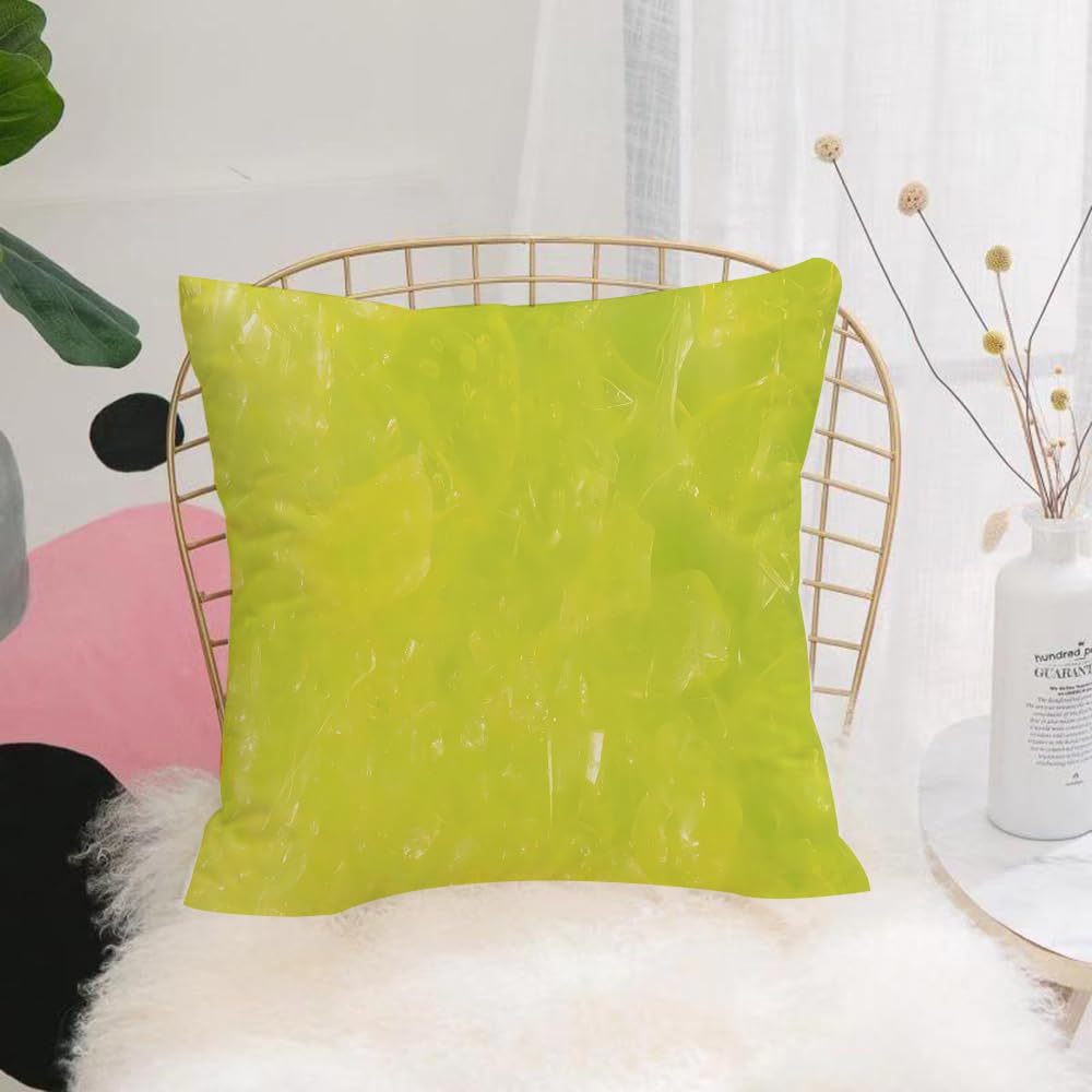 Hyosxw Lime Green,Grunge Hazy Color Background With - A10 Cushion Cover,Throw Pillow Case Home Decorative For Living Room Bedroom Sofa Chair 18X18 Inch,Lime Green,Grunge Hazy Color Background With Scattered Blurry Shade Effects Mys,Pillowcase 45X45cm