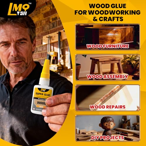 wood super glue liquid clear instant cyanoacrylate adhesive for wood crafts repair woodworking all purpose ca glue for shoe ceramic plastic leather glass model metal pottery aquarium porcelain stone