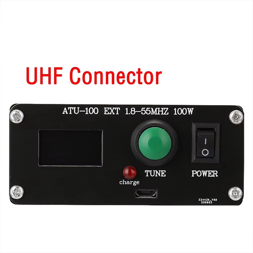 Mini Sintonizador de Antena Automático para Equipos de Radio 1.8-55 MHz 0.96 IN con Carcasa ATU-100 Sintonizador de Antena 1.8-55 MHz