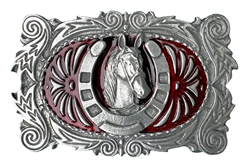 Boucle de ceinture en forme de fer à cheval avec boîte de présentation, multicolore, taille unique Cover
