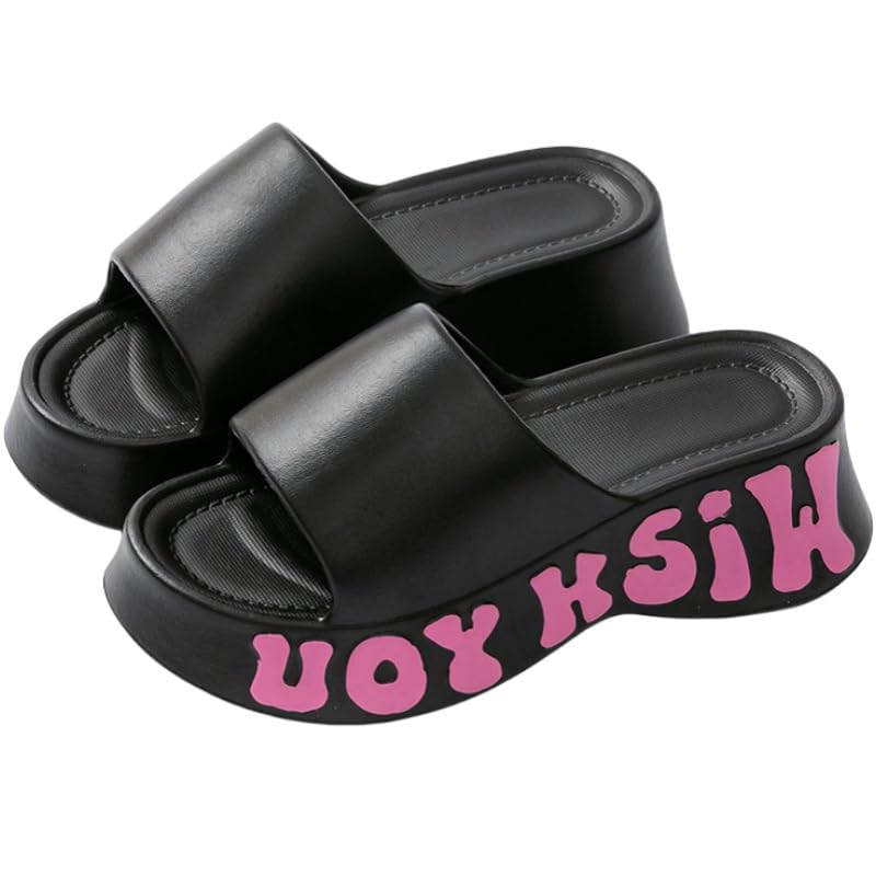 Women's thick-soled solid-colored slippers in summer are anti-slip and durable, suitable for both indoor and outdoor use