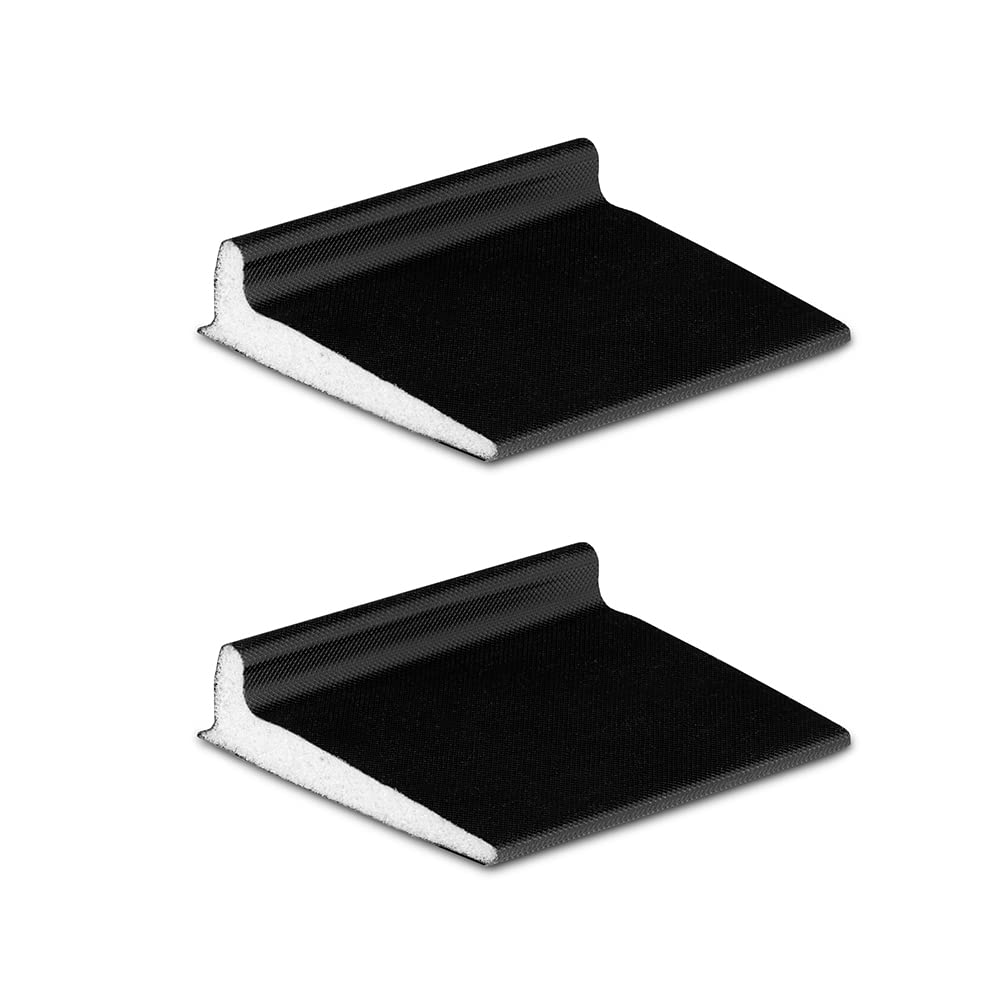 KS Hardware Superior Door Corner Seal, Raised Fin Tucks Behind Weatherstripping to Seal Gaps on Door, White, 2 Pack (Black)