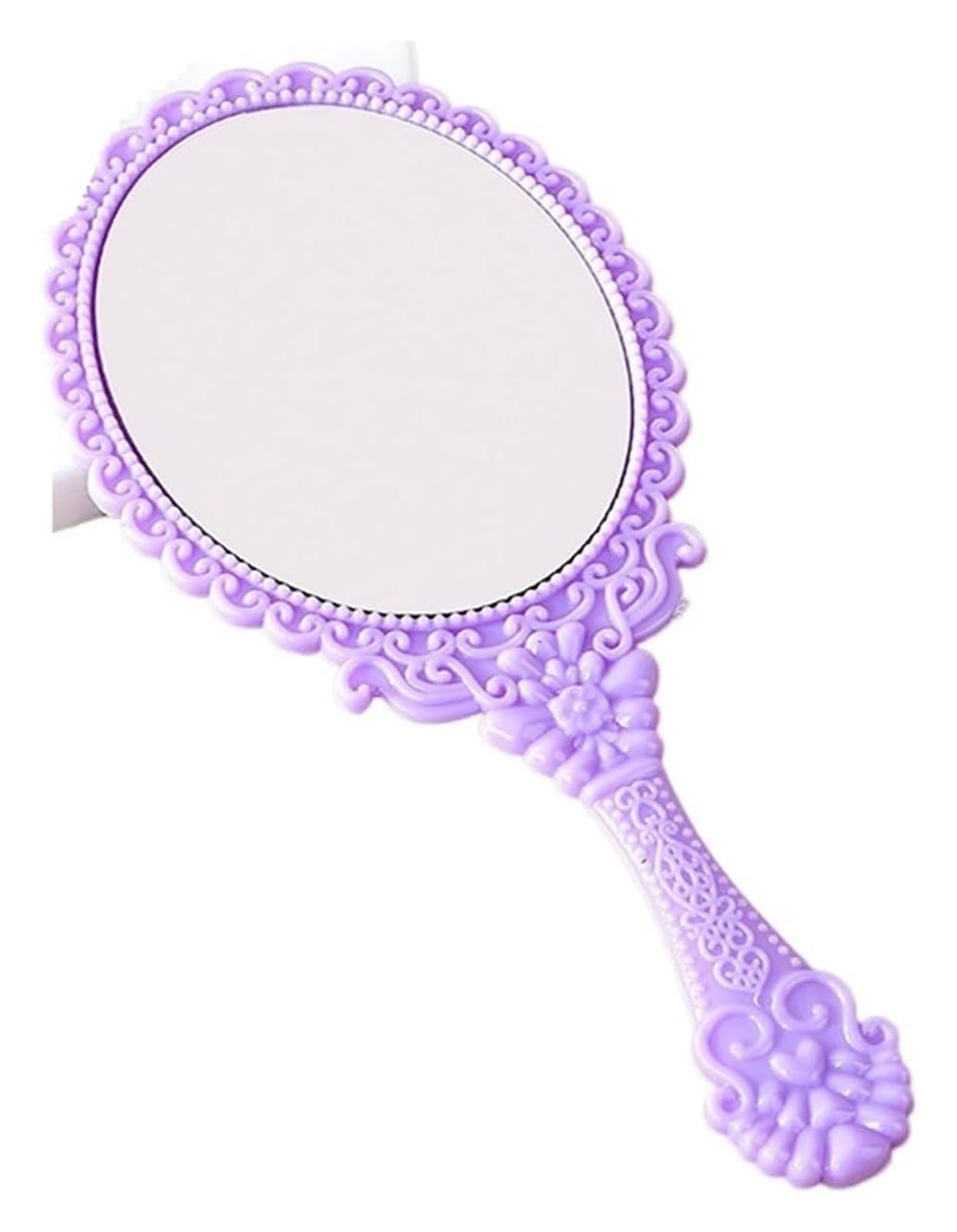 IULGFSC Handheld mirror， Hand Vintage Carved Handheld Vanity Salon Makeup Handle Cosmetic Compact
