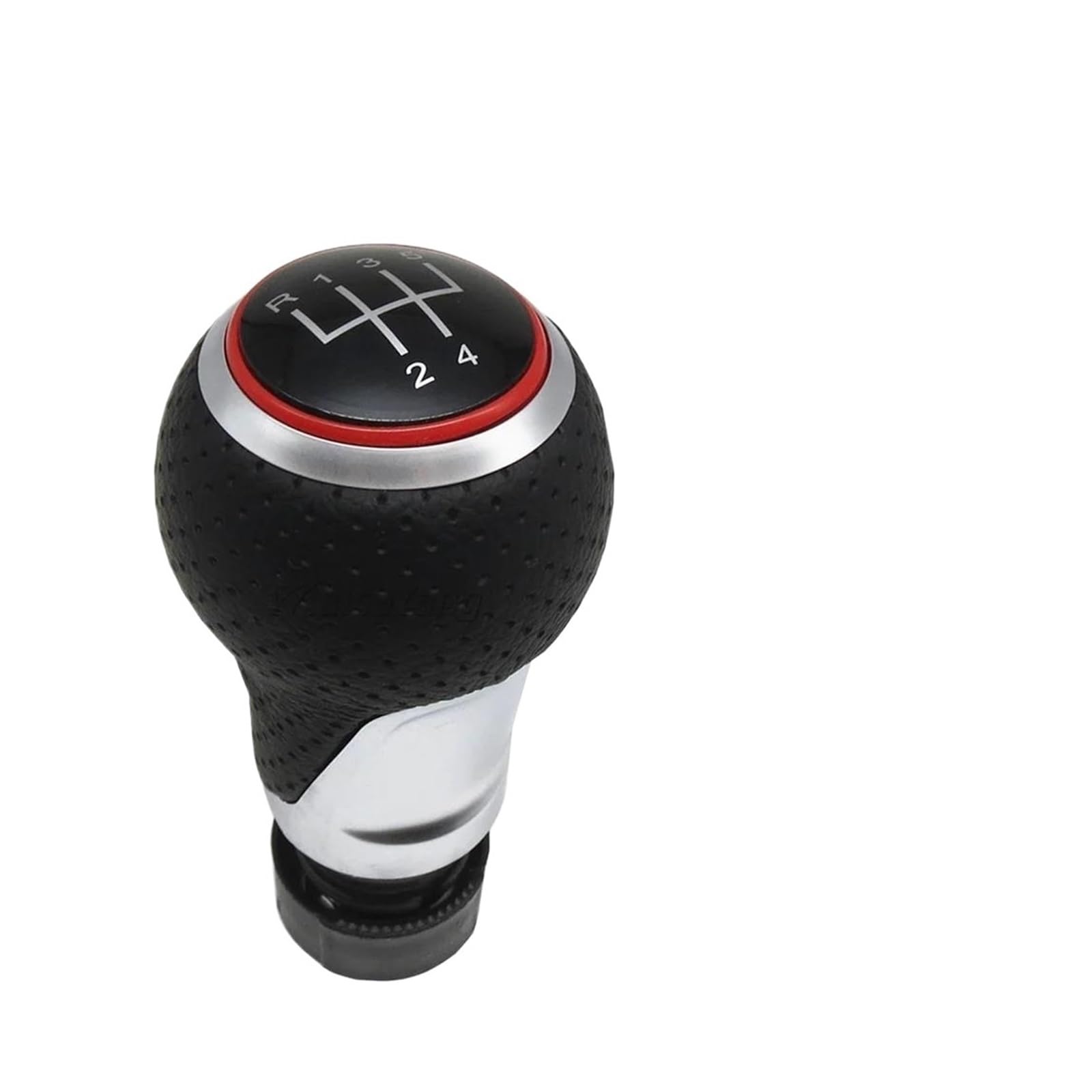 REOKIP for Seat for Leon MK1 for Ibiza 6J PU Leather Shifter Car Gear Shift Knob 12mm 5/6 Speed Handle Shifter Lever Knob(Red 5 Speed)