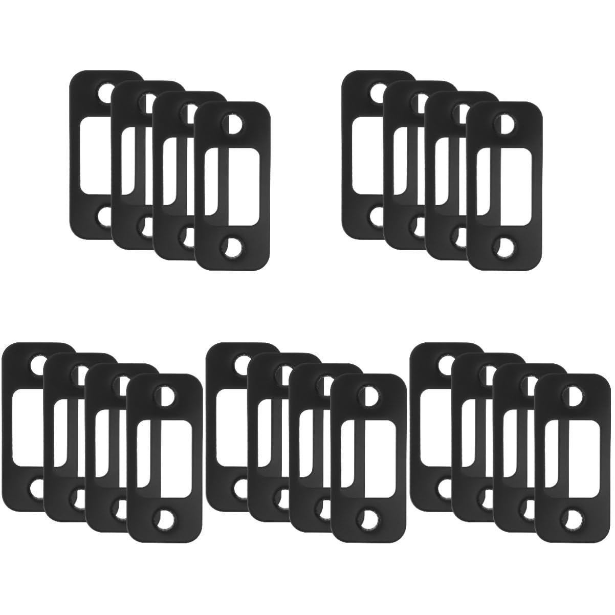 UKCOCO 20pièces Plaques De Gâche De Sécurité Pour Pêne Dormant Lot De Plaque De Couverture Pour Serrure De Porte Accessoires De Renforcement Compatibles Avec Diverses Configurations
