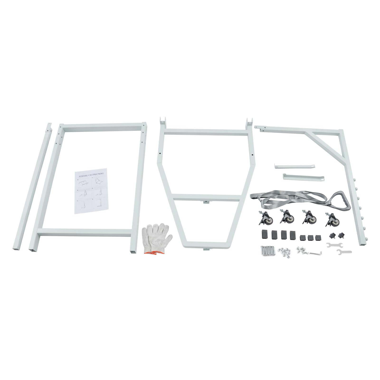 Barra trapezoidal para movilidad de la cama, barra de dominadas de alta resistencia con soporte de suelo, capacidad de carga de 150 kg, ayuda para levantarse, cama trapezoidal con ruedas universales