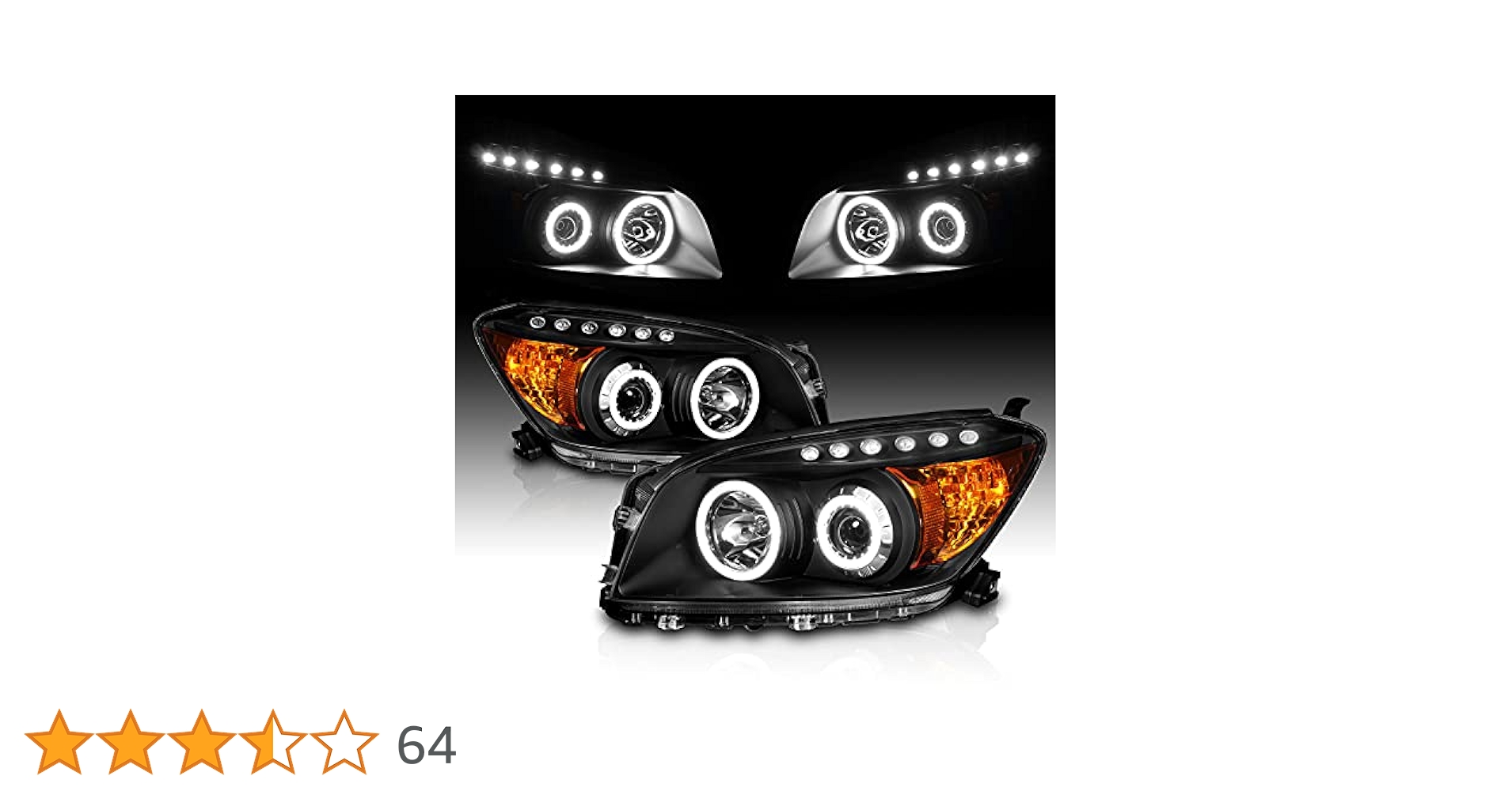 Amazon | AmeriLite ブラック デュアルインテンス LED ヘイロー
