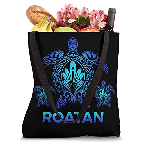 Bolso Tote Souvenir Roatan Honduras Azul Ocean miniatura 4