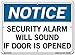 Vestil SI-N-51-C-PS-040 Notice Sign Polystyrene .040" Overall Size 14.5"W x 10.5"H security Alarm Will Sound If Door is Opened , 10.5" Height, 14.5" Wide, 0.04" Length