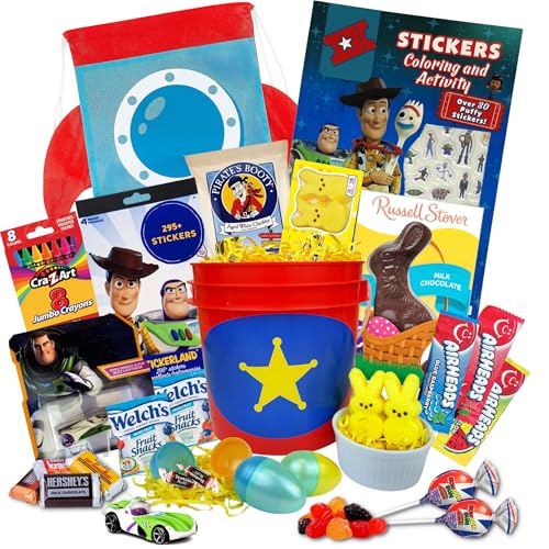 Easter Gift Basket With Cartoon Theme For Kids, Boys,...