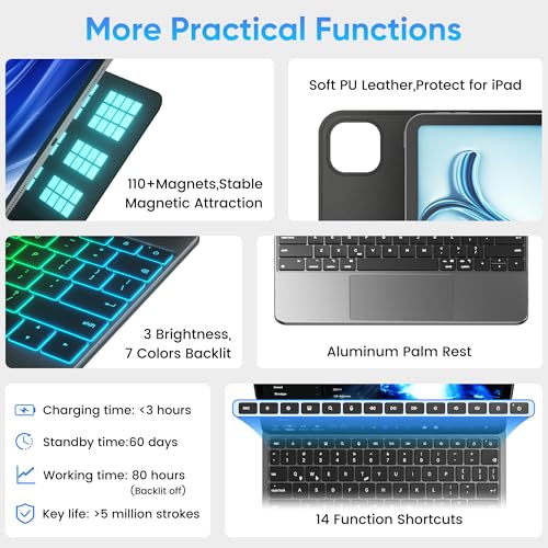 doqo iPad Pro 11インチ キーボード付きケース (M4、2024) の商品画像 3