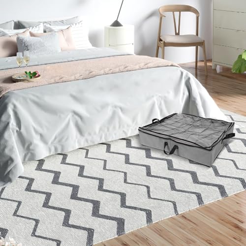Caja de almacenamiento para zapatos plegable y negra con compartimentos 6