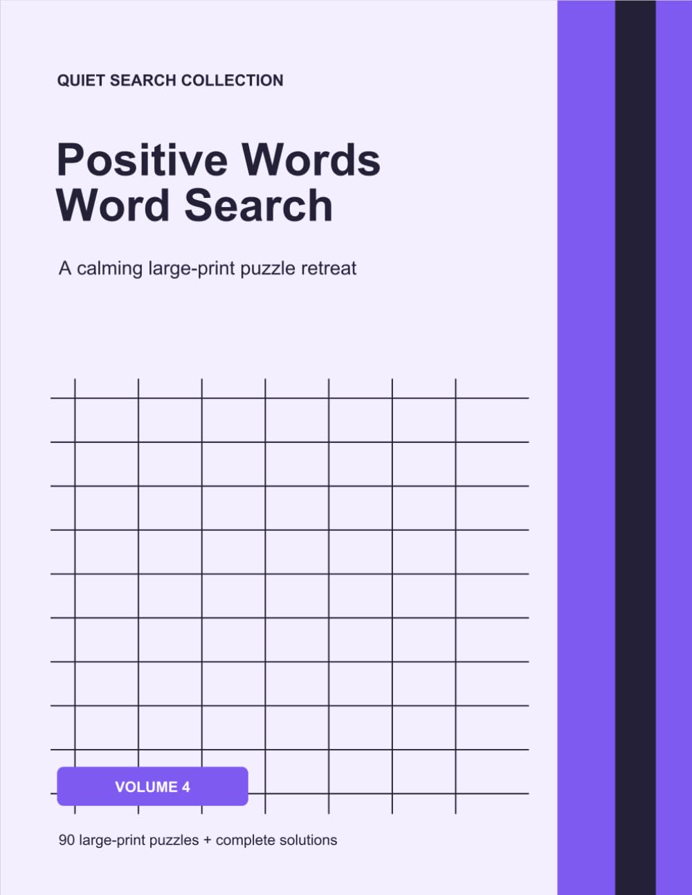 Positive Words Word Search: Large-Print Relaxation Puzzles for Adults and Seniors
