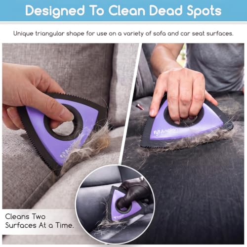 Image of Analan Mini Pet Hair Remover for Car Detailing Dog Hair Tool Brush(Purple)