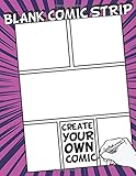 Blank Comic Strip: 8.5 by 11 (Large Print) - Over 100 Stagged 7 Panal - Gift For Kids Drawing Your Own Comic Journal Notebook - Vol.6: Blank Comic Strip (Volume 6)