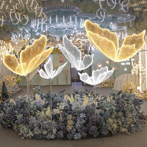 Lámpara de pie ajustable de mariposa con luz de lectura moderna 3
