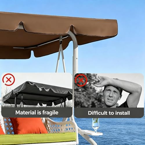 Capota para columpio de patio impermeable que soluciona el desgaste por sol y lluvia 7