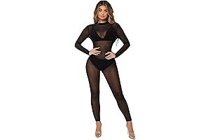 MakeMeChic Women's Lace Full Bodysuit
