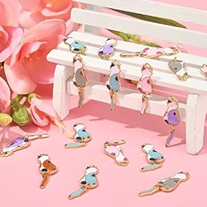 Kitbeads 35pcs Mixed Colors Enamel Cat Charms Kawaii Animal Cartoon Kitten Charms Sitting Cat Pet Charms for Jewelry Making Bracelets Bulk  Cucciolini Doodles Kitbeads 35pcs mixed colors enamel cat charms kawaii animal cartoon kitten charms sitting cat pet charms for jewelry making bracelets bulk   cucciolini doodles