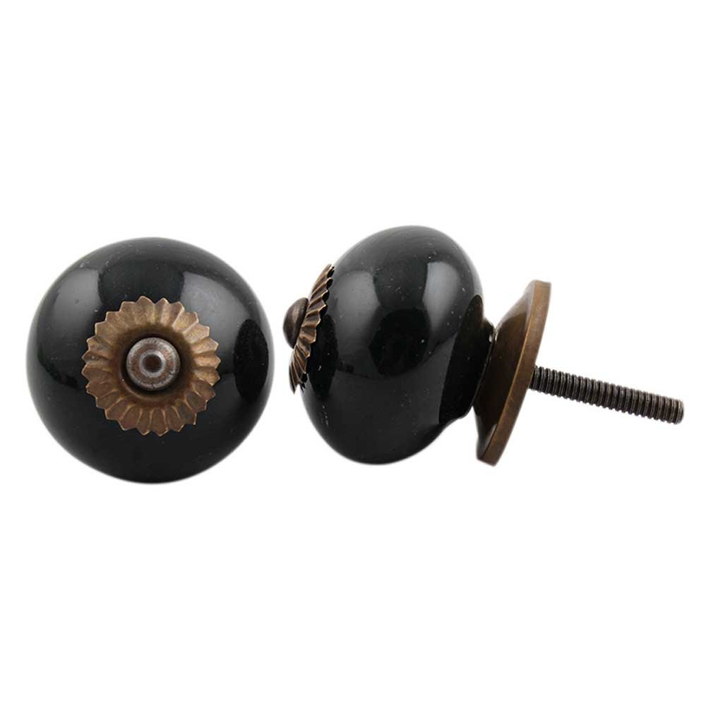IndianShelf 8 Pack Black Solid Ceramic Drawer Knobs for Kitchen Cabinet Hardware Decorative Door Pulls Dresser Premium Handmade (B07S88NT42) Amazon Price History, Amazon Price Tracker