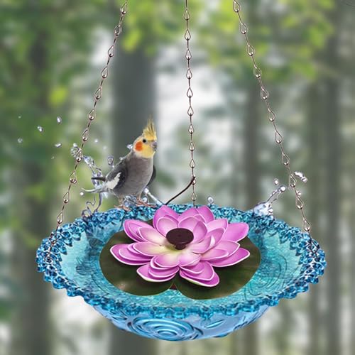 Mangeoire à oiseaux et bain d'oiseaux solaire pour aménagement de jardin extérieur - 4