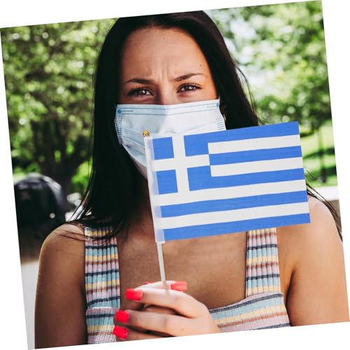 Petit drapeau main Grèce pas encombrant lot de 100 pour célébrer sans effort - 4
