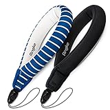 ringke cinturino da polso impermeabile galleggiante (2 pezzi) per custodie cellulare, fotocamere digitali subacquee - navy stripes + black