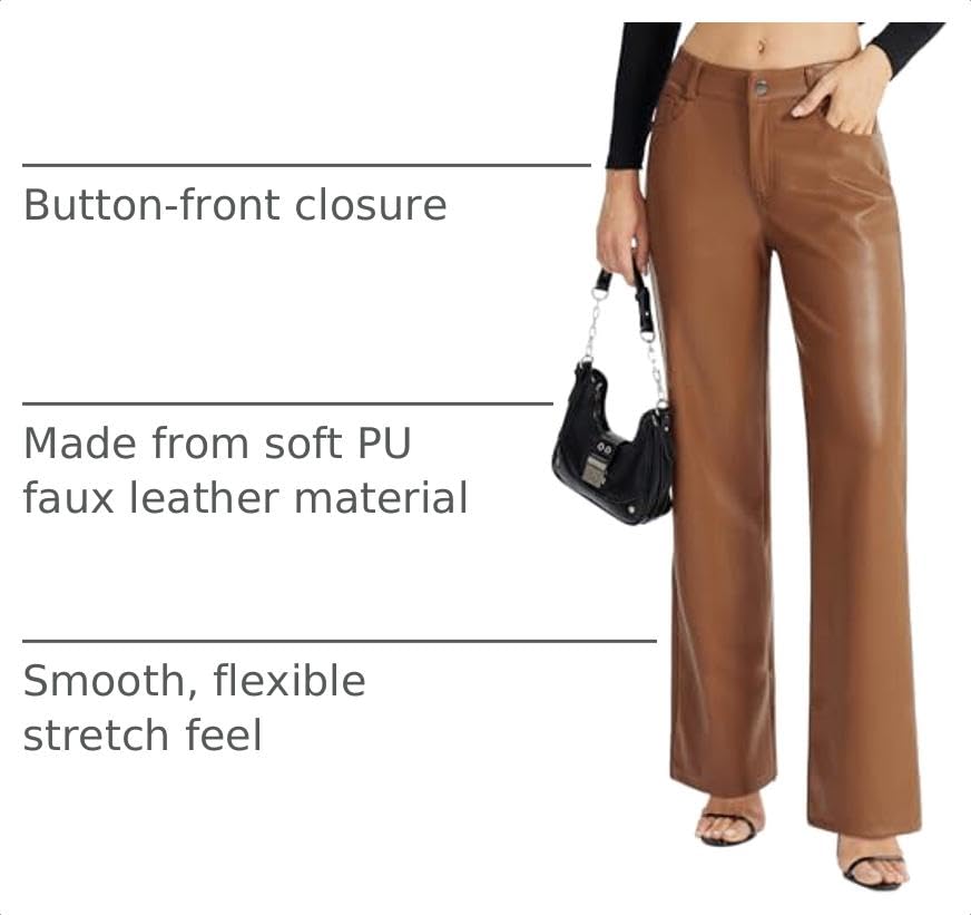 VILIGO Petite Button PU Jeans
