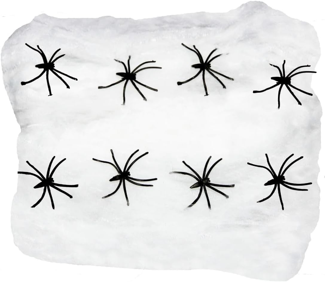 Party Magic Halloween Spider Web White With 12 Spider 300g