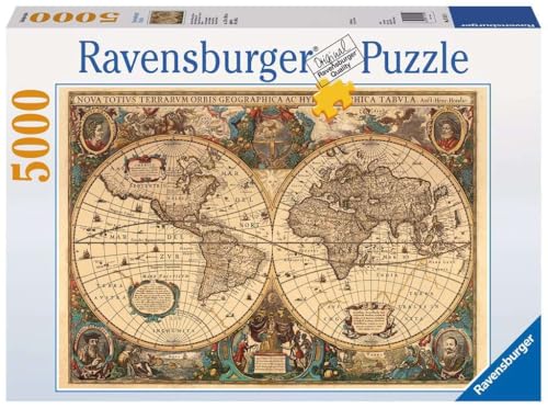 Ravensburger - Puzzle Mapa Mundi Antiguo, Puzzle 5000 Piezas, Puzzles para Adultos y Niños, Puzzle...