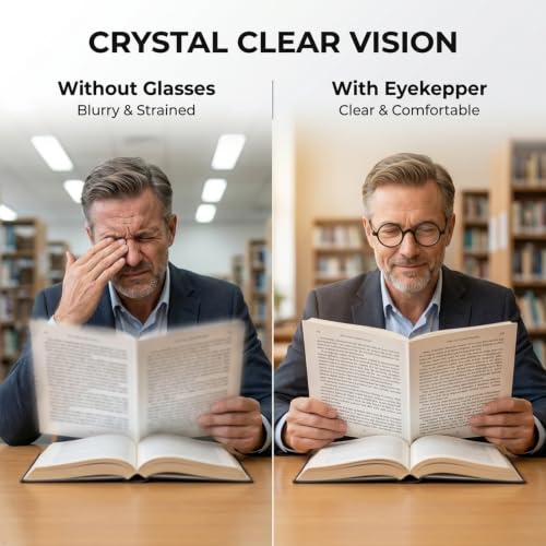 Image of Eyekepper Reading Glasses for Men, Large Round Readers Women Oval