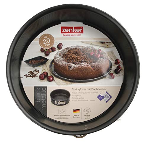 Zenker 6500 Springform Ø 20 cm, Backform mit Antihaftbeschichtung, runde Kuchenform mit Flachboden (Farbe: schwarz… - Image 6