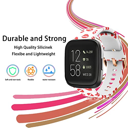 ToVioc Watch Strap for Fitbit Versa 2/ Fitbit Versa/Fitbit Versa Lite No Fading Silicone Replacement Watch Band for Fitbit Versa SE - Image 3